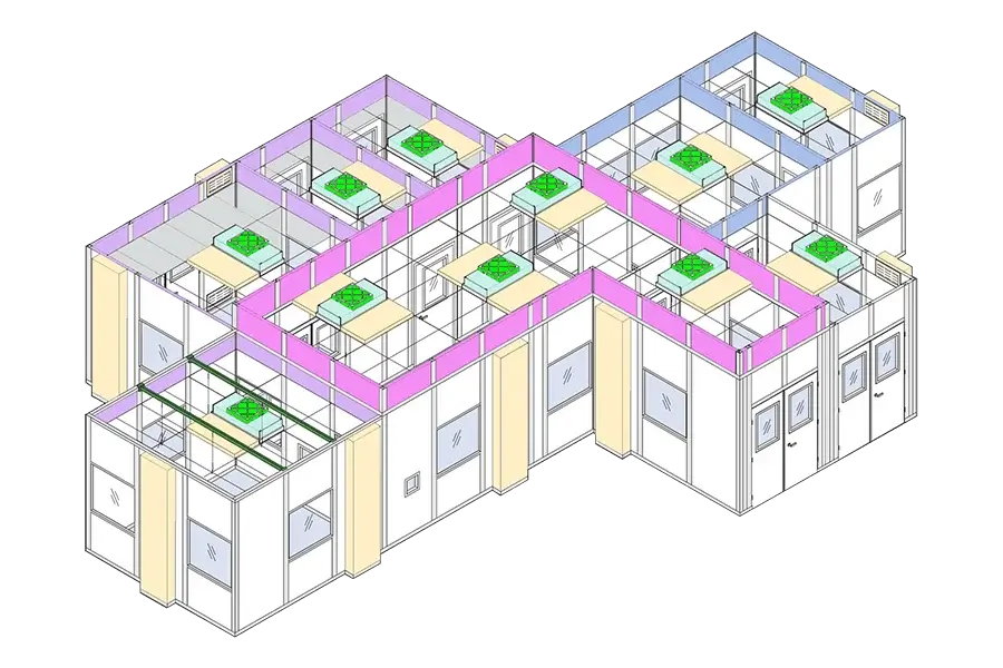 YNClean Cascading Pressure Cleanroom Design