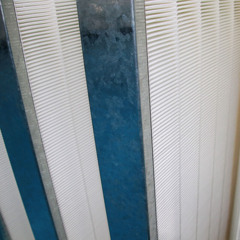 V Bank HEPA Filter In Metal Frame Details