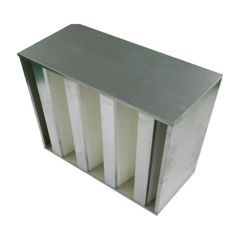 V Bank HEPA Filter In Metal Frame Topside