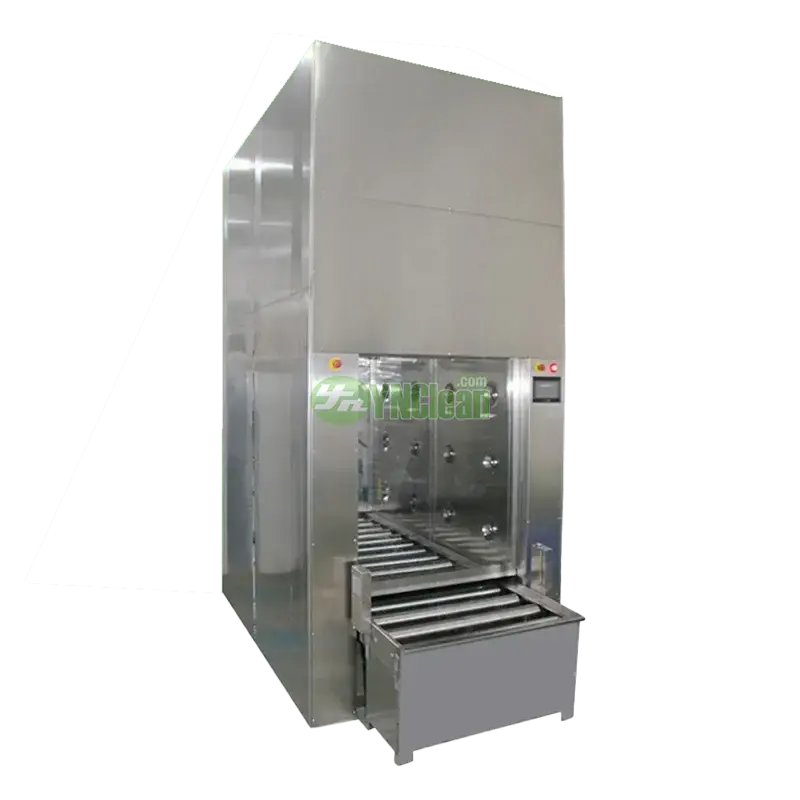 Stainless steel Air Shower Pass Box With Auto Roll Conveyor Line