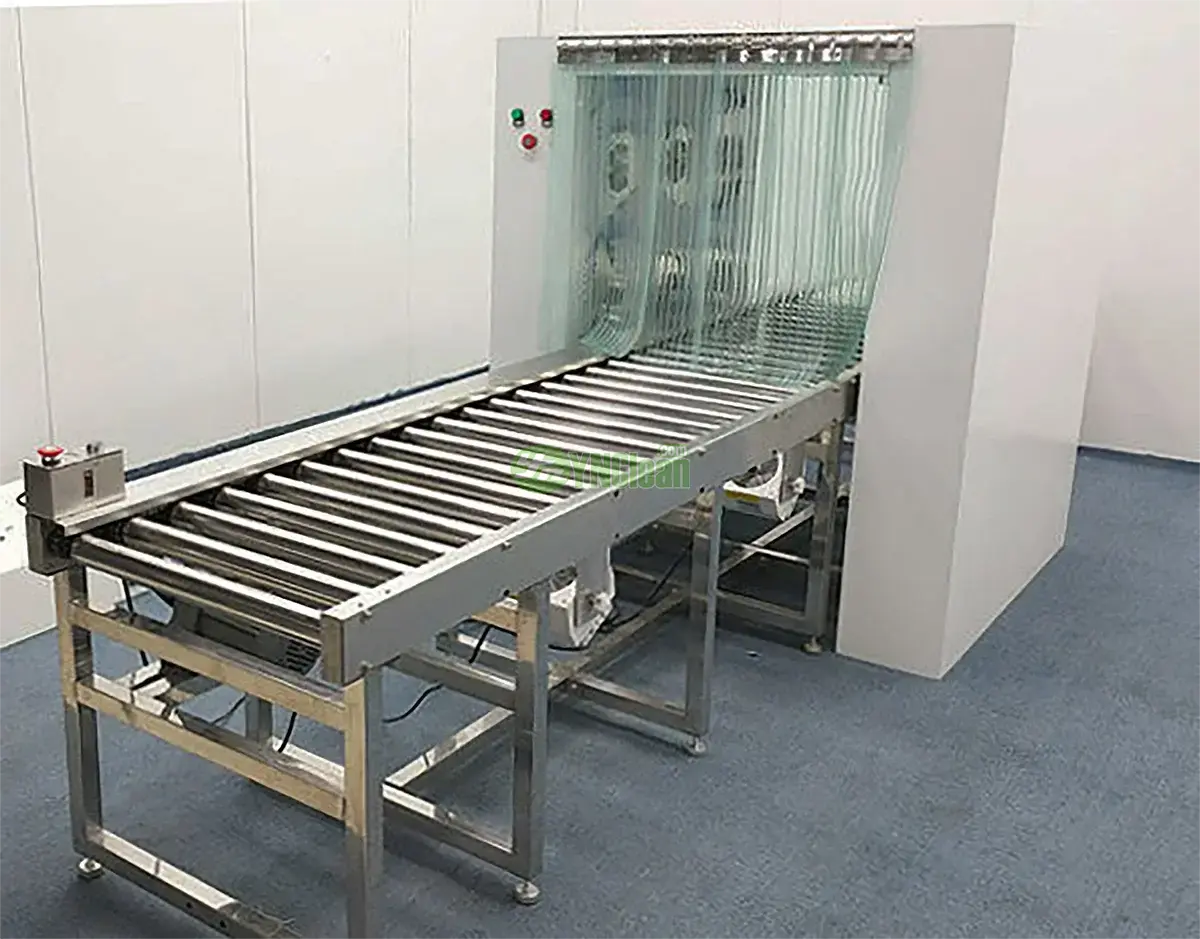 Air Shower With Auto Roll Conveyor Line