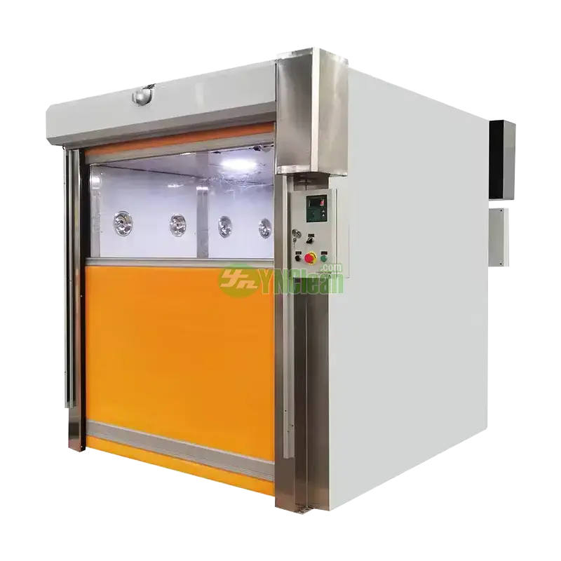 Fast rolling curtain door cargo shower