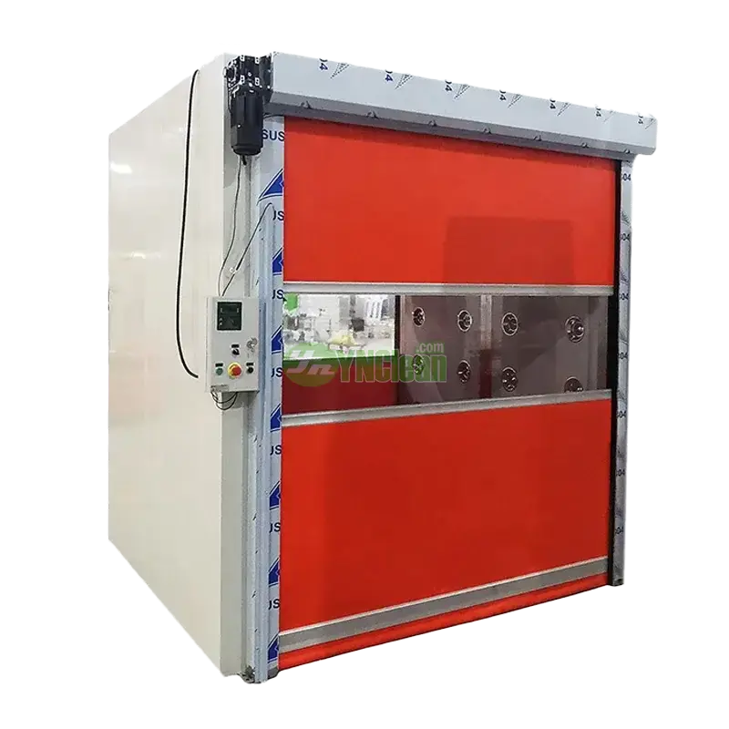 GI powder coated Air Shower PVC Fast Rolling Shutter Door